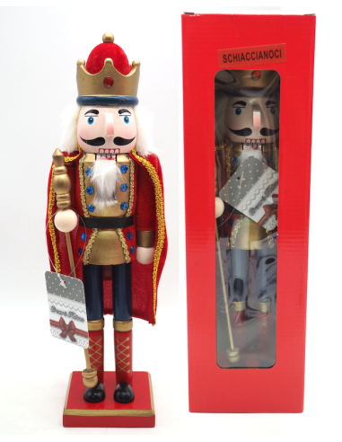 OGGETTISTICA NATALE: vendita online Soldatino schiaccianoci di Natale H38cm con mantello - La magia di Natale a casa tua in o...