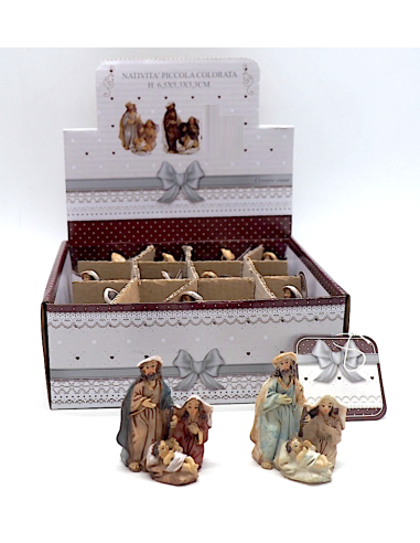 OGGETTISTICA NATALE: vendita online Natività di Natale piccola 6,5x5x3cm assortito - La magia di Natale a casa tua in offerta