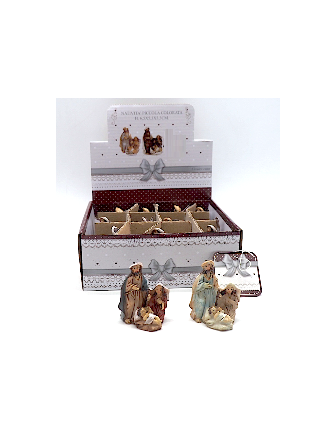 OGGETTISTICA NATALE: vendita online Natività di Natale piccola 6,5x5x3cm assortito - La magia di Natale a casa tua in offerta