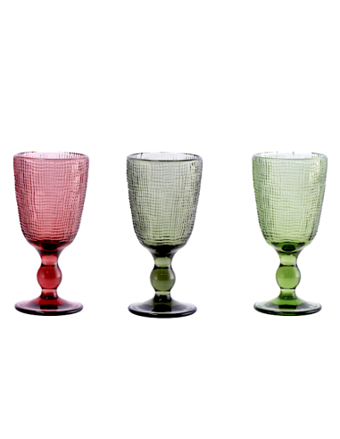 SET 3 CALICI VINO 117252 VETRO 25CL ASSORTITO
