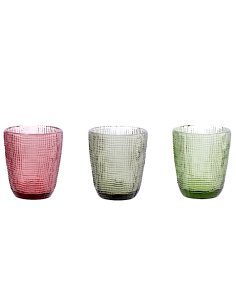 SET 3 BICCHIERI ACQUA 117251 VETRO 31CL ASSORTITO