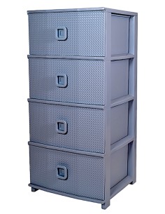 CASSETTIERA PRATIKA KOOL GRIGIO 4 CASSETTI