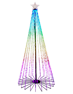 ALBERO LUMINOSO H360CM 1056LED SMART RGB CON TELECOMANDO