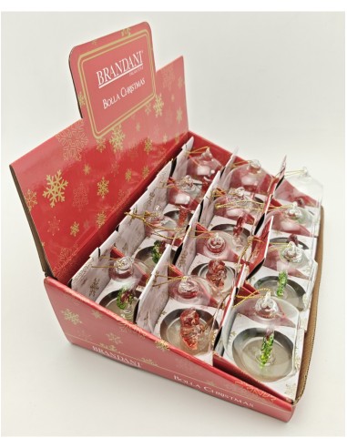 SFERE E PENDAGLI: vendita online Decorazione pallina di Natale soggetti assortiti in vetro Brandani - La magia di Natale a ca...