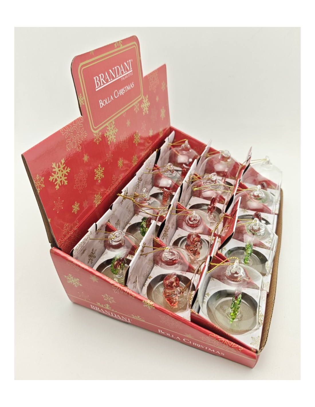 SFERE E PENDAGLI: vendita online Decorazione pallina di Natale soggetti assortiti in vetro Brandani - La magia di Natale a ca...