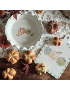 Tortiera Pirofila Tonda Le Zucche Brandani in Stoneware Ø 25,5 cm – shopincasa.it