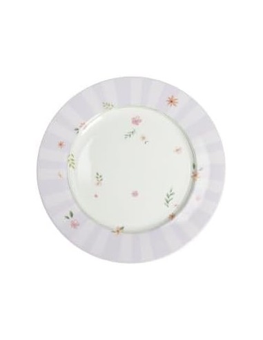 Brandani Servizio Tavola 18 Pz Polline Lilla in New Bone China | shopincasa.it