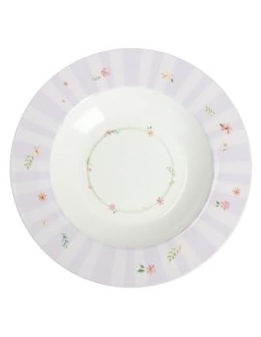 Brandani Servizio Tavola 18 Pz Polline Lilla in New Bone China | shopincasa.it
