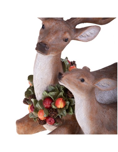 OGGETTISTICA NATALE: vendita online Decorazione renna di Natale con cucciolo resina Brandani - La magia di Natale a casa tua ...