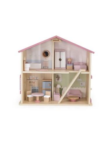 GIOCHI IN LEGNO: vendita online CASA DELLE BAMBOLE IN LEGNO 40X19X38CM 2 PIANI in offerta