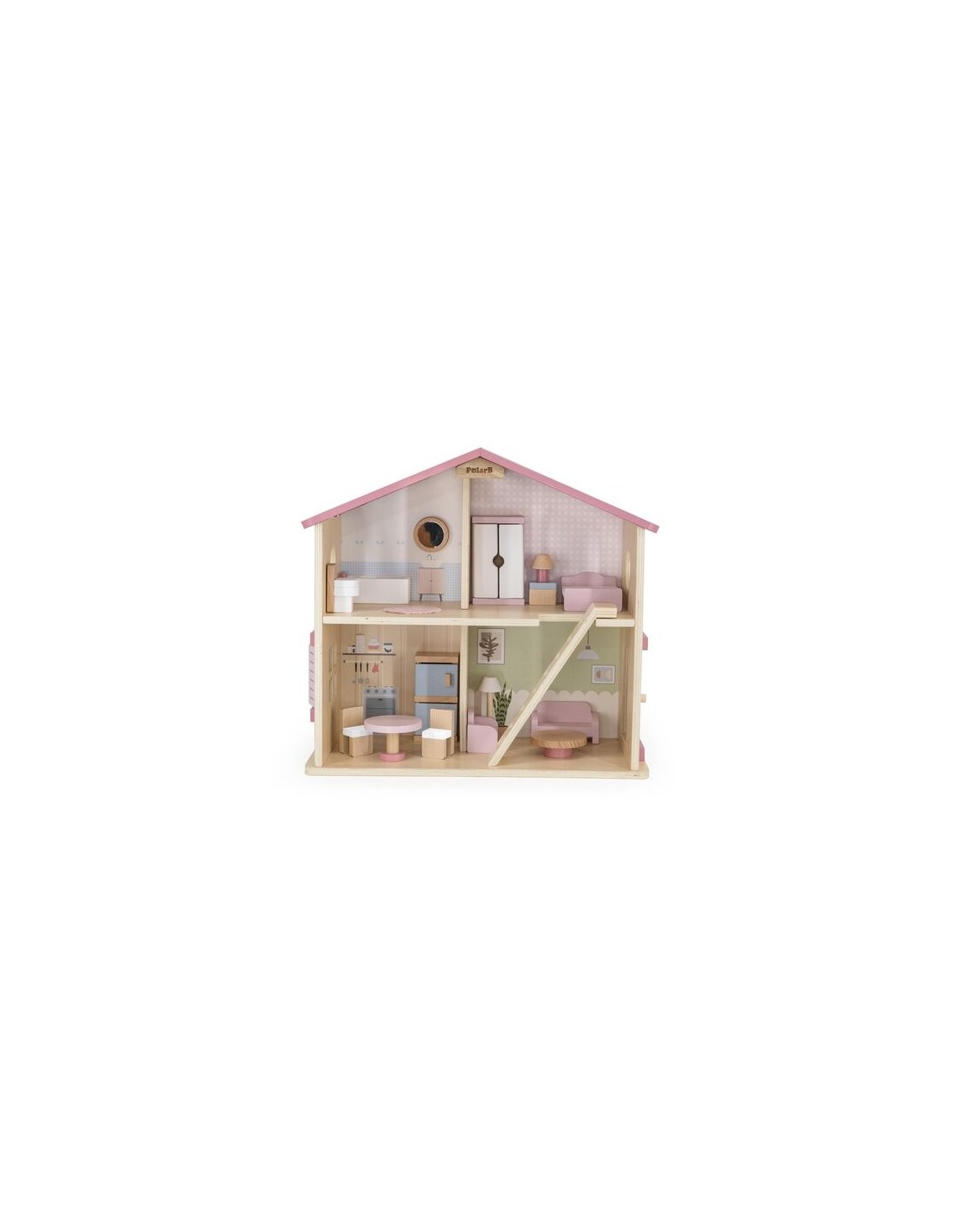 GIOCHI IN LEGNO: vendita online CASA DELLE BAMBOLE IN LEGNO 40X19X38CM 2 PIANI in offerta