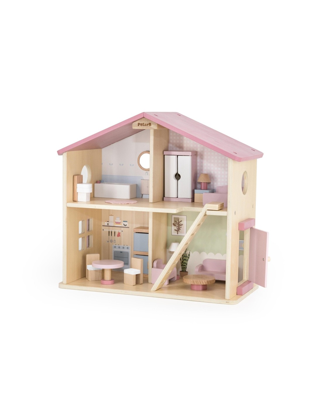 GIOCHI IN LEGNO: vendita online CASA DELLE BAMBOLE IN LEGNO 40X19X38CM 2 PIANI in offerta