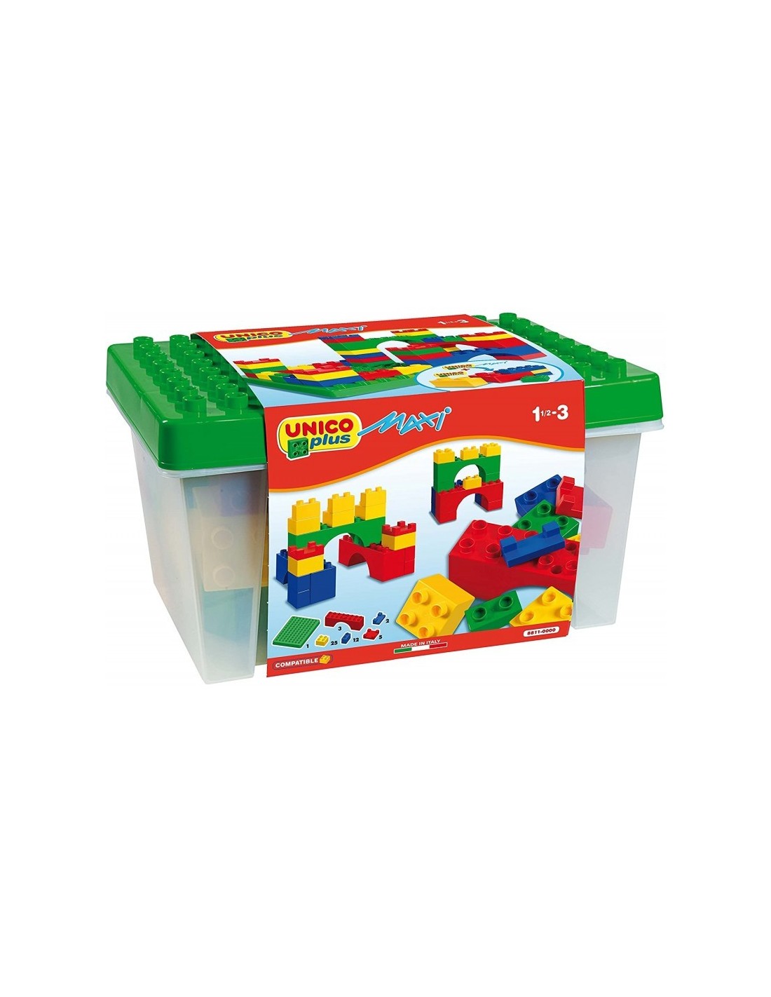 PRESCOLARI: vendita online SCATOLA COSTRUZIONI UNICOPLUS MAXI 48PZ MATTONCINI COLORATI in offerta