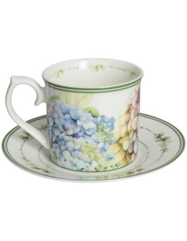 Brandani Set 2 Tazze Flora con Piattino New Bone China 200 ml | shopincasa.it