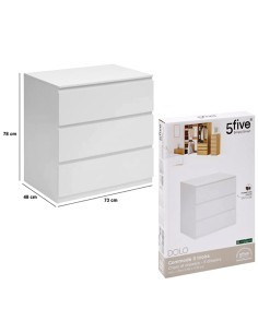 CASSETTIERA 181235B DOLO 3 CASSETTI BIANCO 73X48X78CM