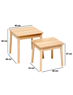 SET 2 TAVOLINI 193660 ABANA IMPILABILI BEIGE