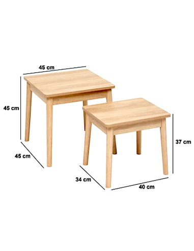 SET 2 TAVOLINI 193660 ABANA IMPILABILI BEIGE