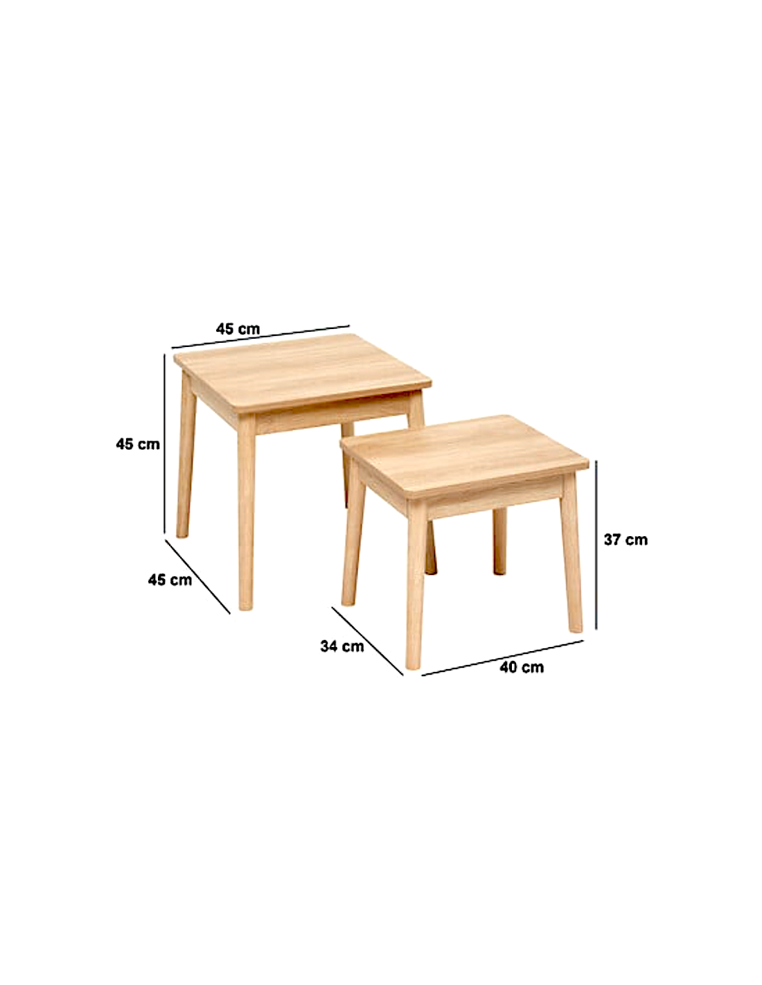 SET 2 TAVOLINI 193660 ABANA IMPILABILI BEIGE