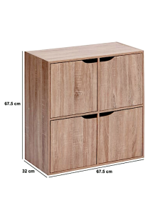 SCAFFALE 193668 MIX'N DOOR 4 SCOPARTI BEIGE 67X32X67CM