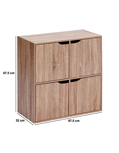 SCAFFALE 193668 MIX'N DOOR 4 SCOPARTI BEIGE 67X32X67CM