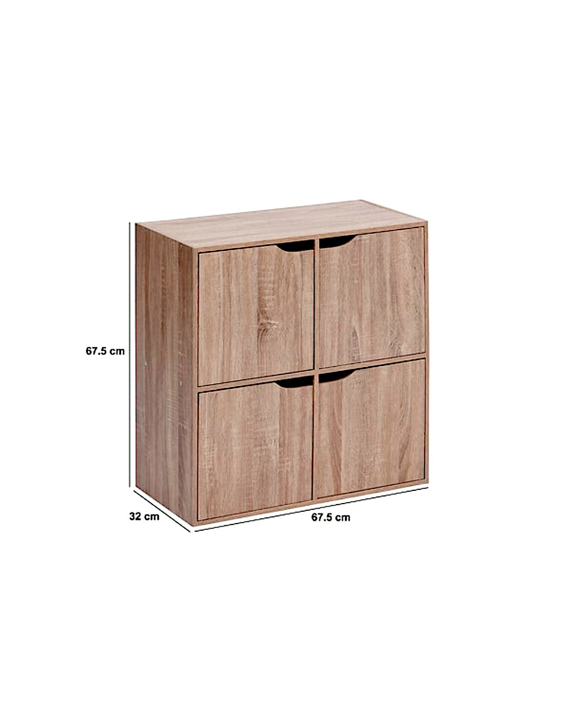 SCAFFALE 193668 MIX'N DOOR 4 SCOPARTI BEIGE 67X32X67CM