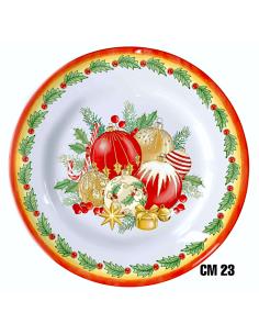 PALLINE DI NATALE PIATTO PIANO 23CM
