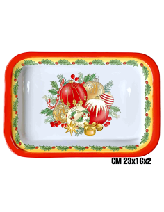 PALLINE DI NATALE VASSOIETTO 23X16CM