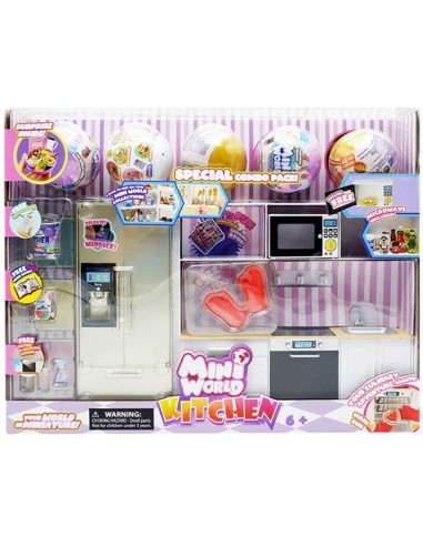 GIOCHI GIRL: vendita online MINI WORLD CUCINA IN MINIATURA CON 5 SFERE ED ACCESSORI in offerta