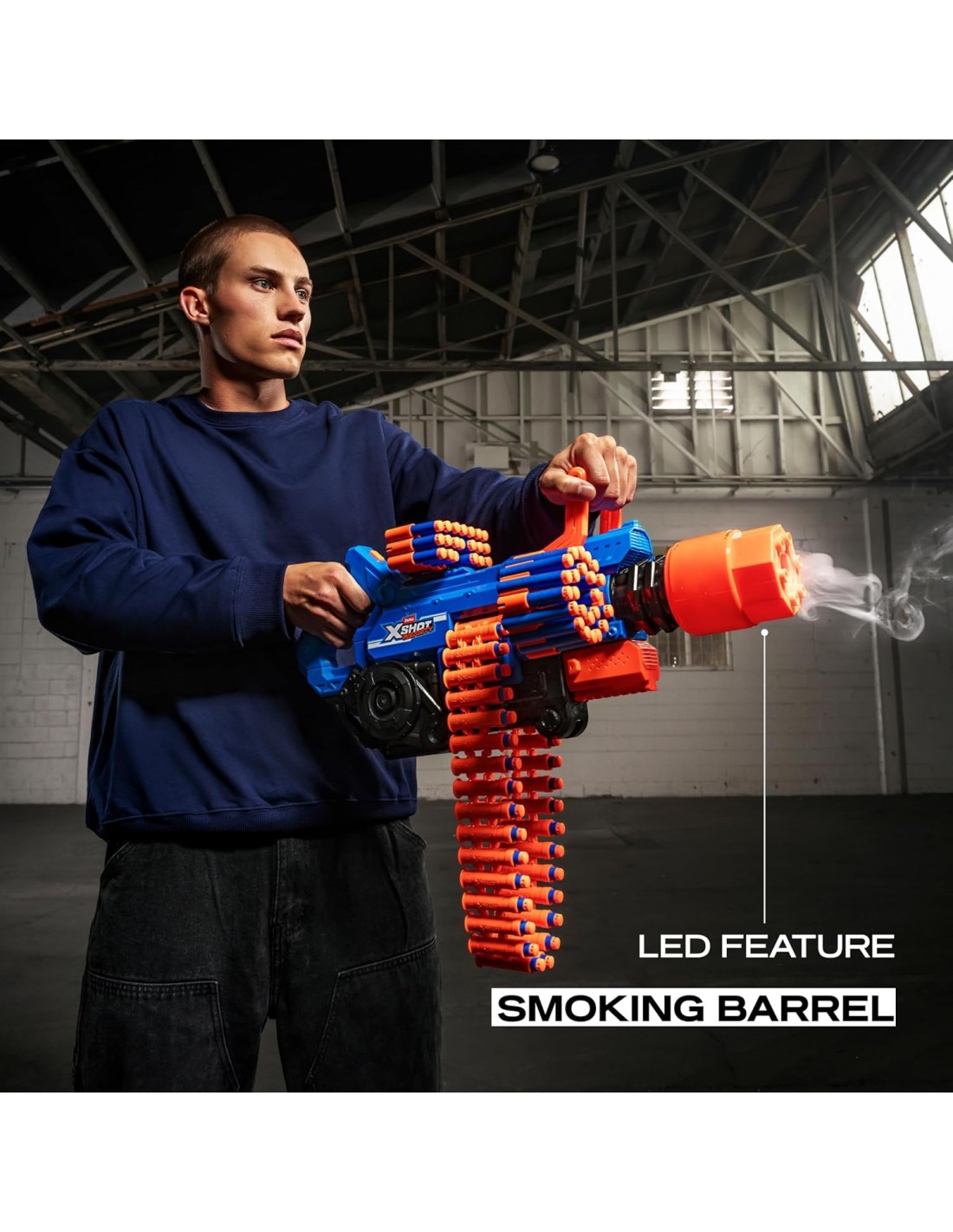 GIOCHI BOY: vendita online X-SHOT FUCILE INSANITY BARREL EFFETTO FUMO SPARA DARDI, MECCANISMO FUMANTE, DART BLASTER ZURU, GIO...