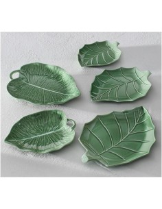 Brandani Vassoio Foglia di Tiglio Verde Porcellana 25x19 cm | shopincasa.it 2
