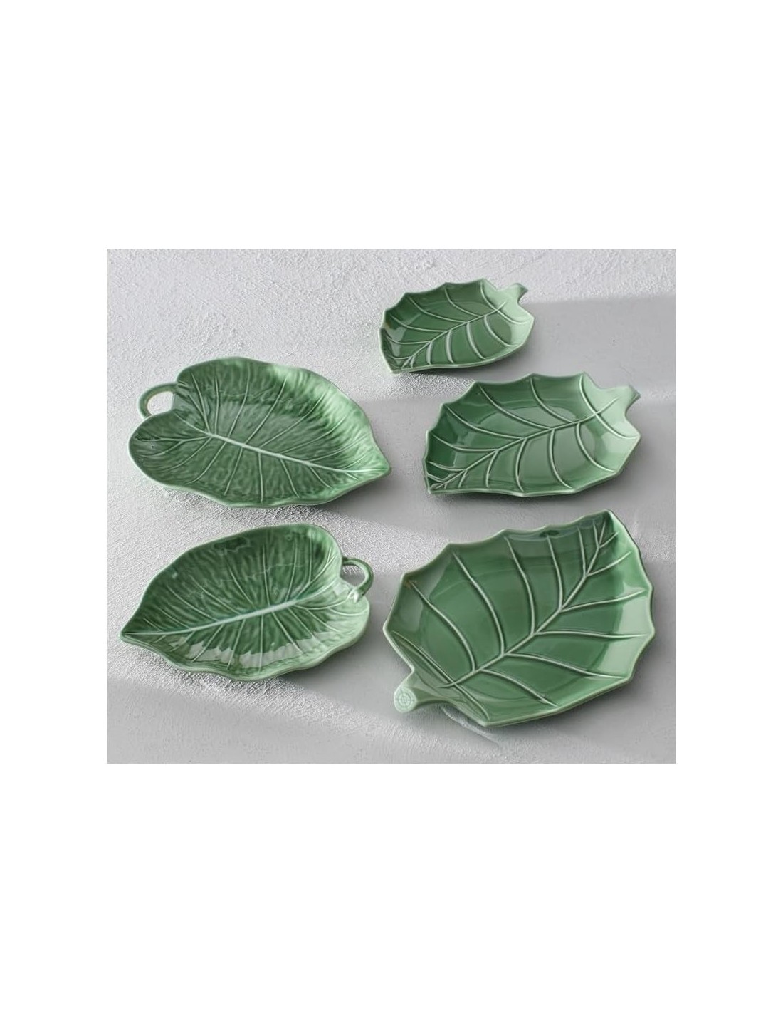 Brandani Vassoio Foglia di Tiglio Verde Porcellana 25x19 cm | shopincasa.it