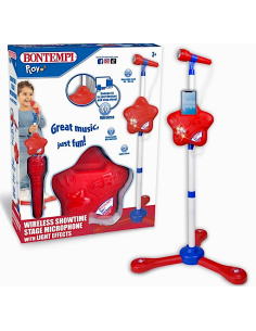 MICROFONO DA PALCO 404810 ROSSO CON LUCI