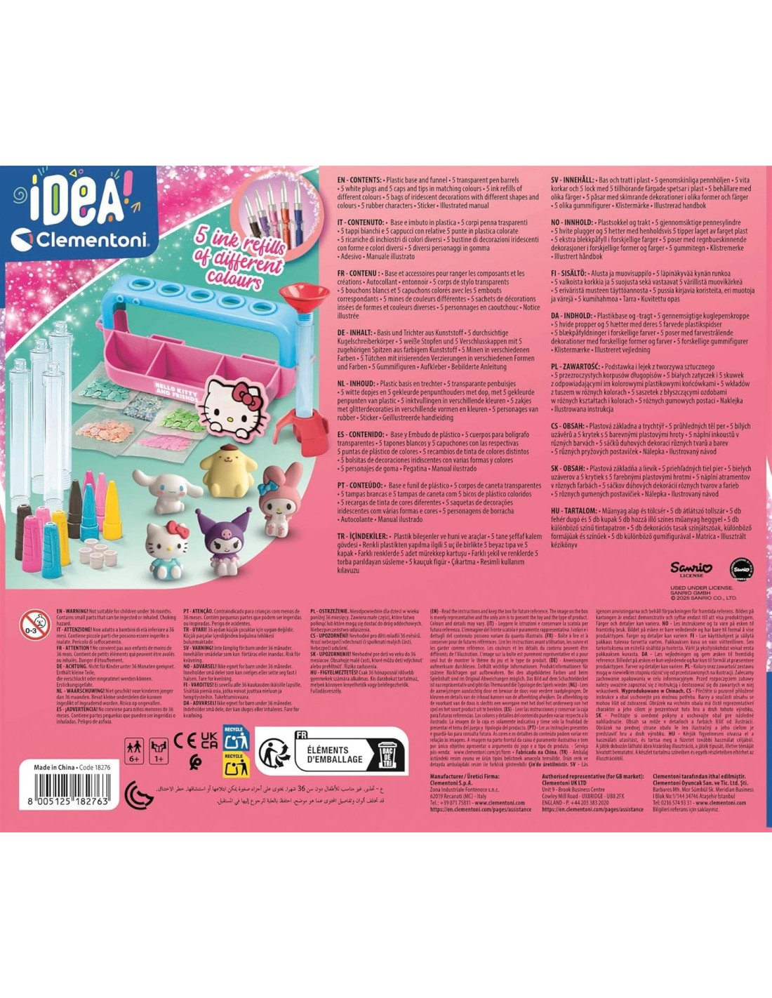 GIOCHI GIRL: vendita online IDEA HELLO KITTY KIT CREA PENNE CLEMENTONI, LABORATORIO CREATIVO in offerta