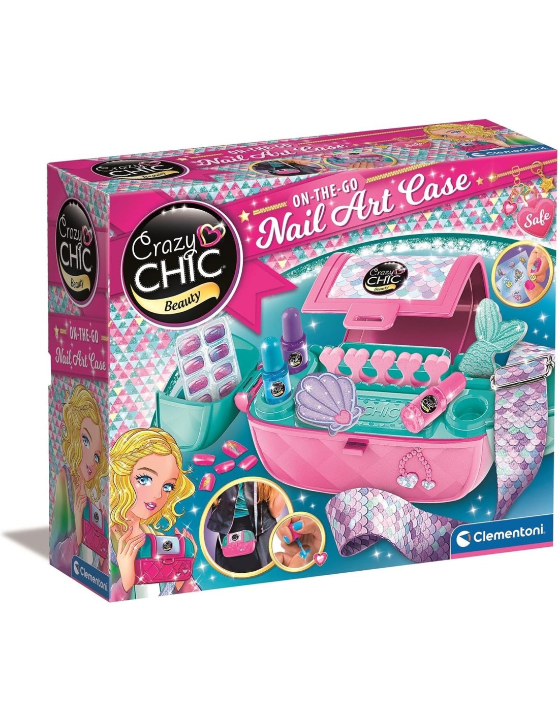 GIOCHI GIRL: vendita online CLEMENTONI CRAZY CHIC BORSETTA NAIL ART in offerta