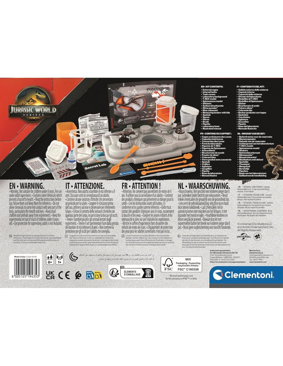 GIOCATTOLO PUBBLICIZZATO: vendita online CLEMENTONI JURASSIC WORLD SECRET LAB, KIT SCIENTIFICO in offerta