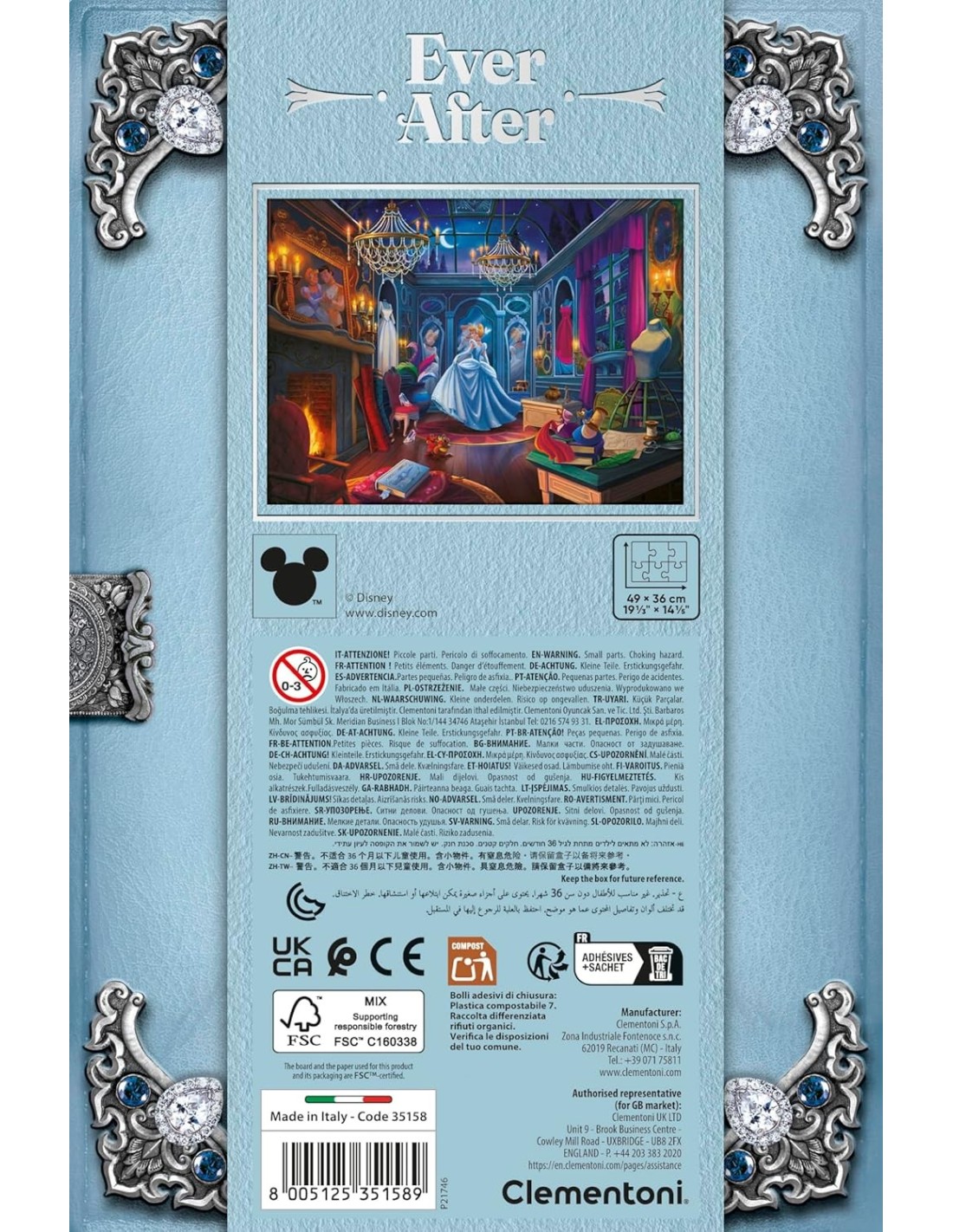 GIOCHI DI SOCIETA'E PUZZLE: vendita online CLEMENTONI PRINCESS CENERENTOLA EVER AFTER PUZZLE 500PZ in offerta