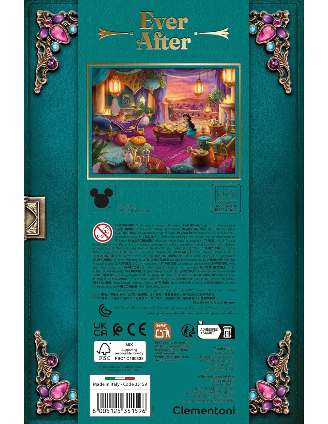 GIOCHI DI SOCIETA'E PUZZLE: vendita online CLEMENTONI PRINCESS JASMINE EVER AFTER PUZZLE 500PZ in offerta