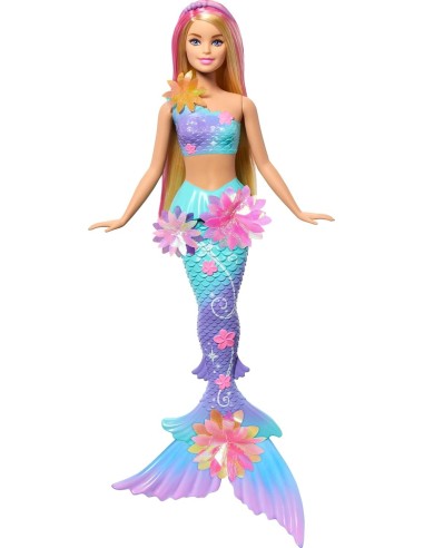 GIOCATTOLO PUBBLICIZZATO: vendita online BARBIE SIRENA MAGIA FLOREALE, BAMBOLA GIOCATTOLO, FIORI CHE SBOCCIANO, 30 CM in offerta