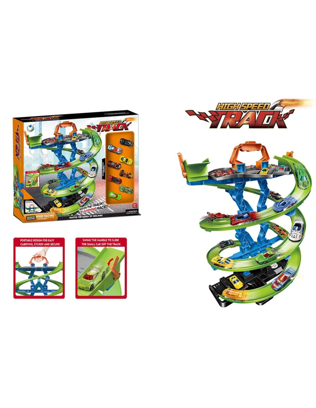 GIOCHI BOY: vendita online PISTA VORTICE 8 AUTO CON LANCIATORE, GIOCO CORSE in offerta