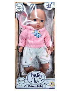 BABY TEO - NEOBORN NEONATO ROSA 40CM CON ACCESSORI