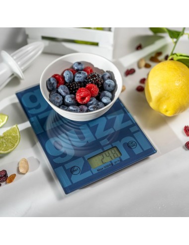 Guzzini Bilancia Digitale Label Blu in Vetro Temperato 5kg - Shopincasa.it