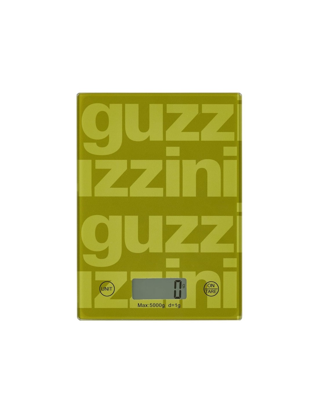Guzzini Bilancia Digitale Label Verde in Vetro Temperato 5kg - Shopincasa.it