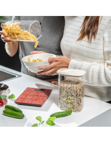 Guzzini Bilancia Digitale Label Malva 5kg in Vetro Temperato - Shopincasa.it