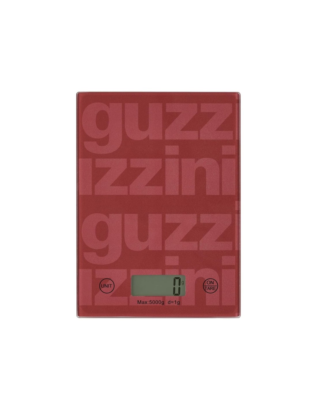 Guzzini Bilancia Digitale Label Malva 5kg in Vetro Temperato - Shopincasa.it