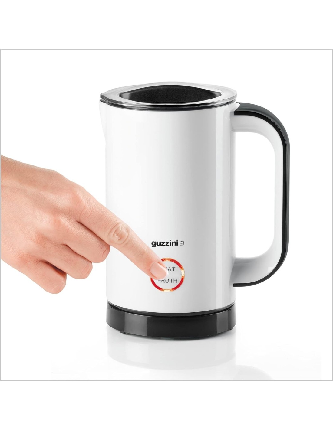 Guzzini Cappuccinatore Kitchen Active Design Nero – Montalatte Elettrico 14x10,5x19 cm | Shopincasa.it