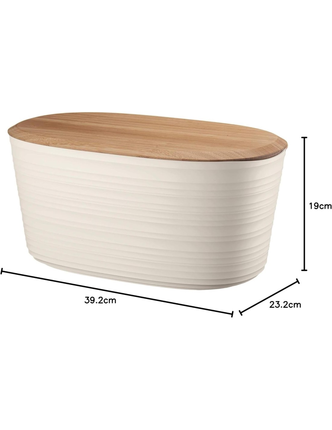 Guzzini Tierra Cestino Pane Bianco Latte 10L – Contenitore con Coperchio Salvafreschezza | Shopincasa.it