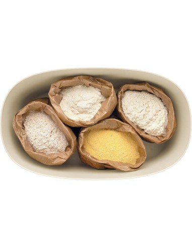 Guzzini Tierra Cestino Pane Bianco Latte 10L – Contenitore con Coperchio Salvafreschezza | Shopincasa.it