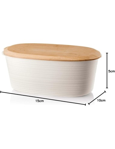 Guzzini Tierra Contenitore Prodotti da Forno Bianco Latte con Coperchio Bamboo | Shopincasa.it