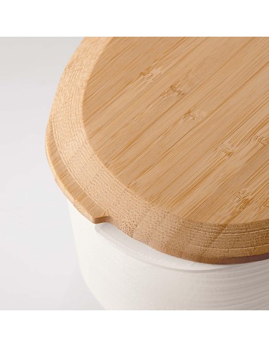 Guzzini Tierra Contenitore Prodotti da Forno Bianco Latte con Coperchio Bamboo | Shopincasa.it