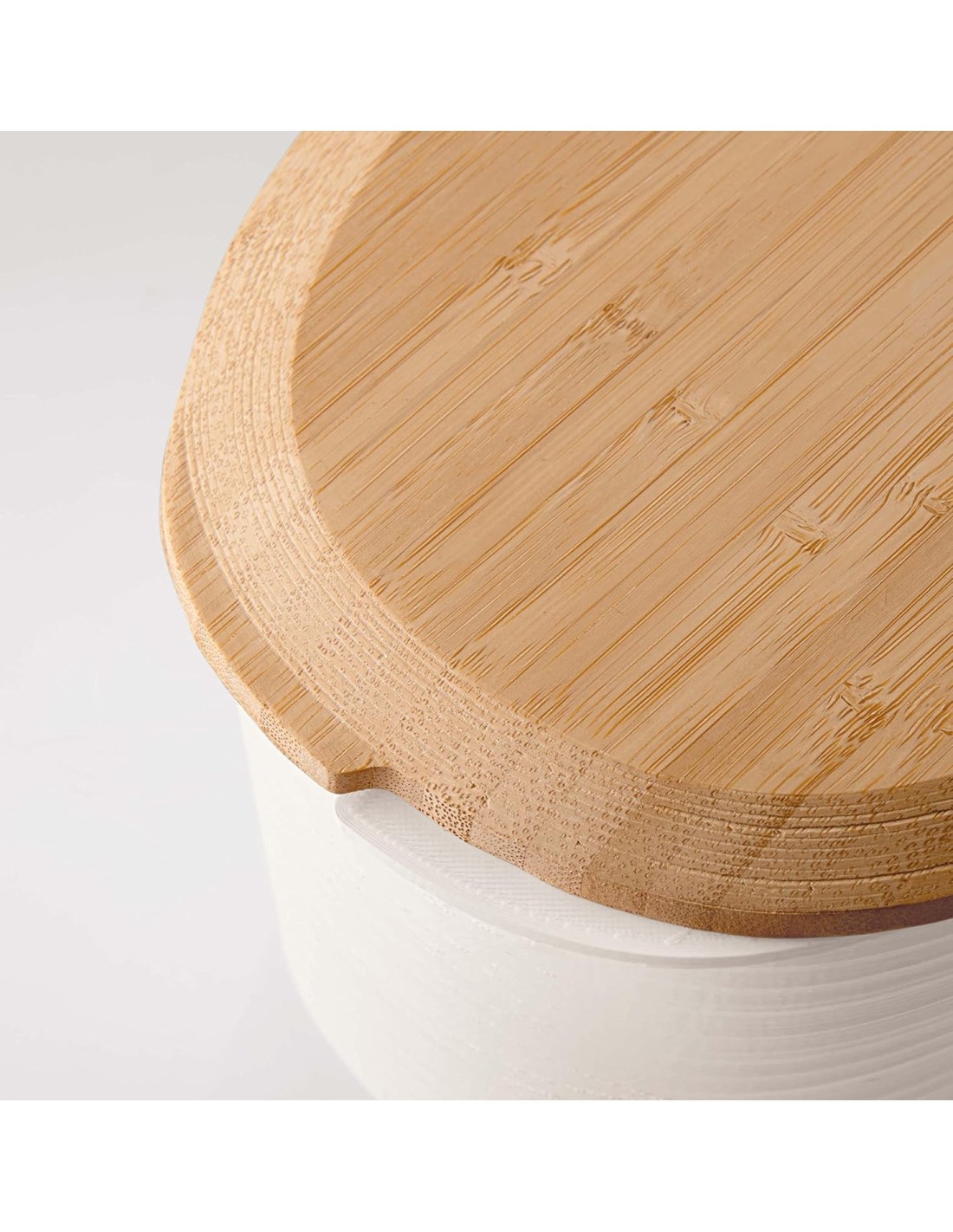 Guzzini Tierra Contenitore Prodotti da Forno Bianco Latte con Coperchio Bamboo | Shopincasa.it